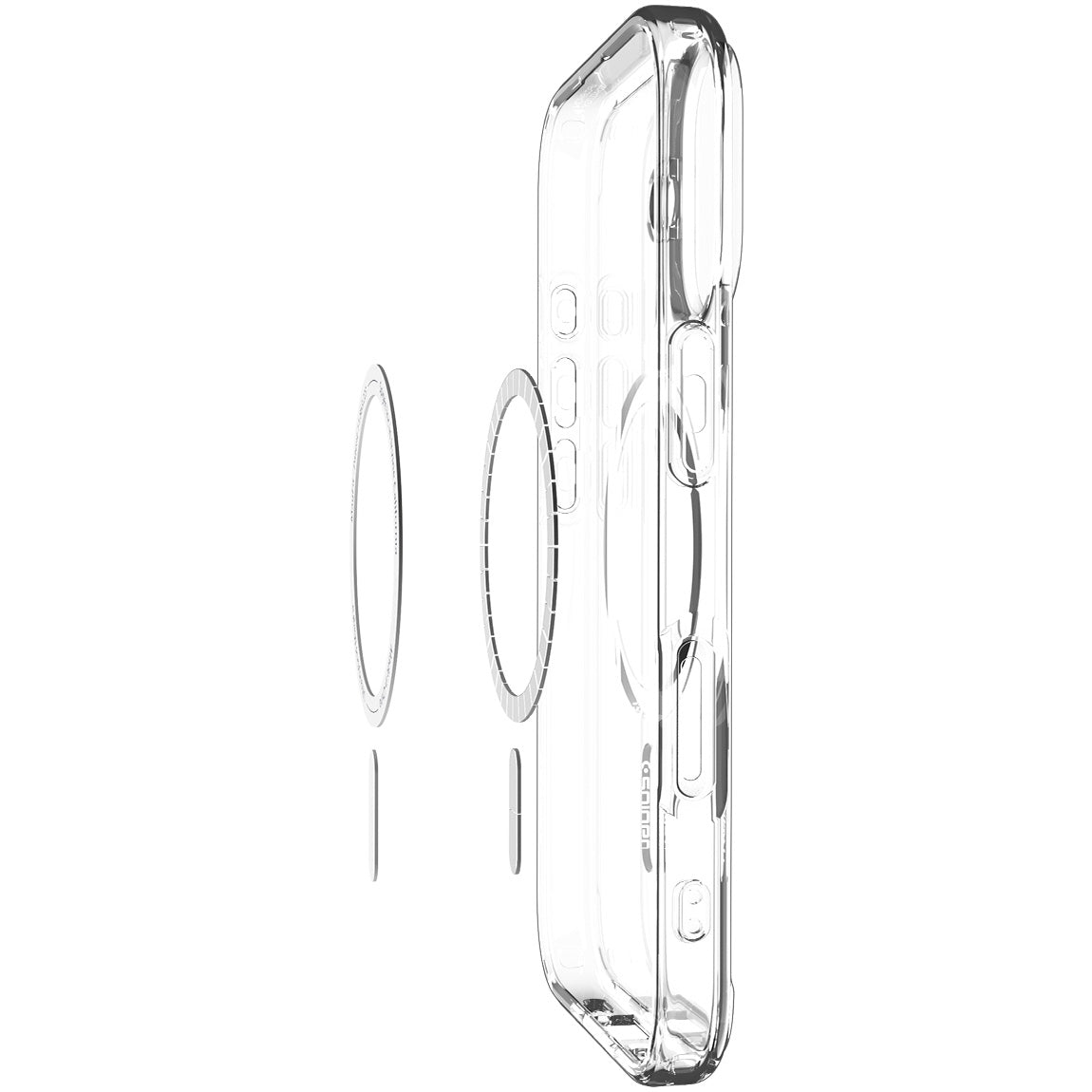 Handyhülle für iPhone 17, Spigen Ultra Hybrid Mag mit MagSafe, Durchscheinend-Weiß