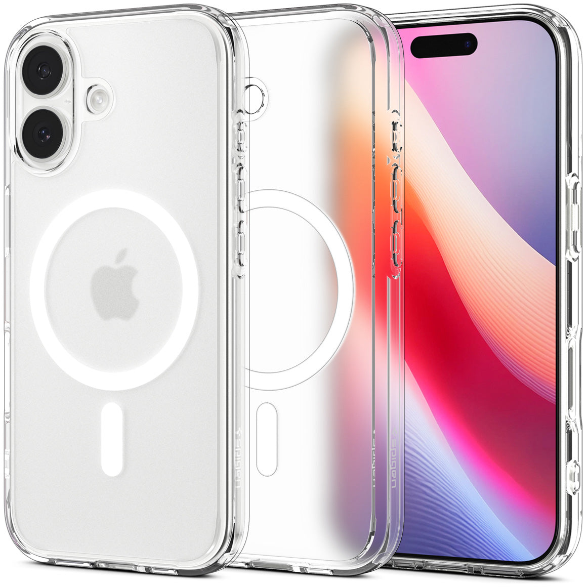 Handyhülle für iPhone 17, Spigen Ultra Hybrid Mag mit MagSafe, Durchscheinend-Weiß