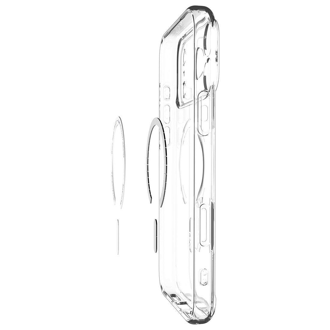 Handyhülle für iPhone 17 Pro, Spigen Ultra Hybrid Mag mit MagSafe, Transparent-Golden