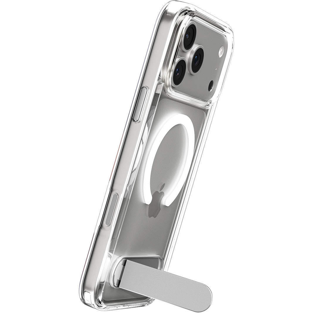 Handyhülle für iPhone 17 Pro, Spigen Ultra Hybrid S Mag mit MagSafe, Transparent-Weiß