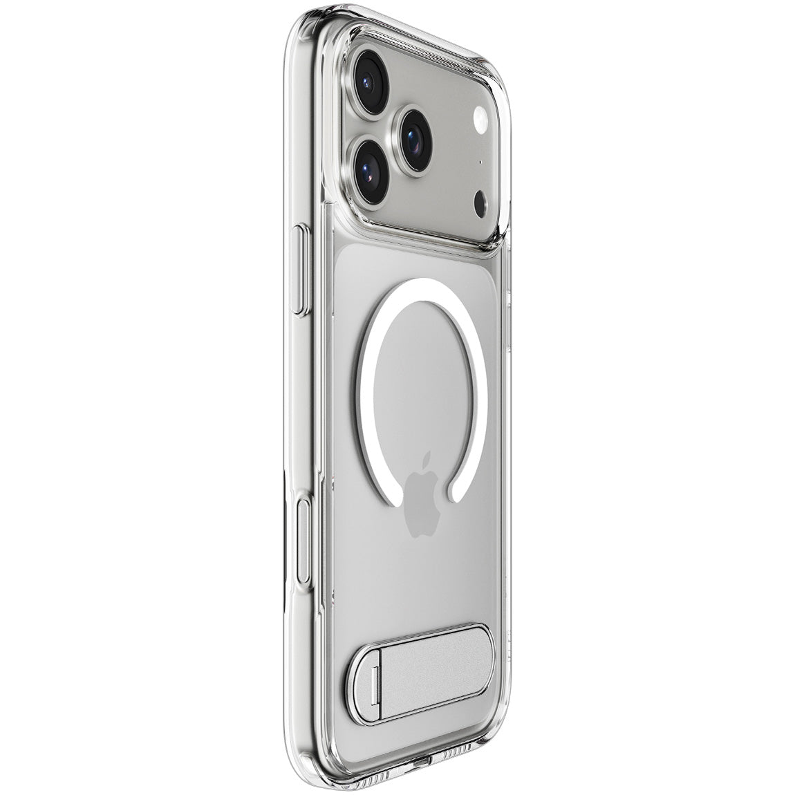 Handyhülle für iPhone 17 Pro, Spigen Ultra Hybrid S Mag mit MagSafe, Transparent-Weiß