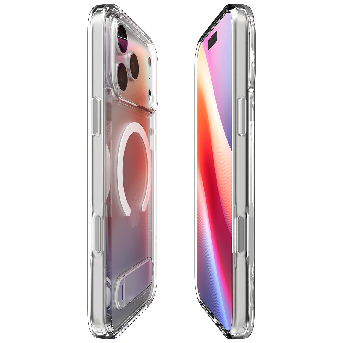 Handyhülle für iPhone 17 Pro, Spigen Ultra Hybrid S Mag mit MagSafe, Transparent-Weiß
