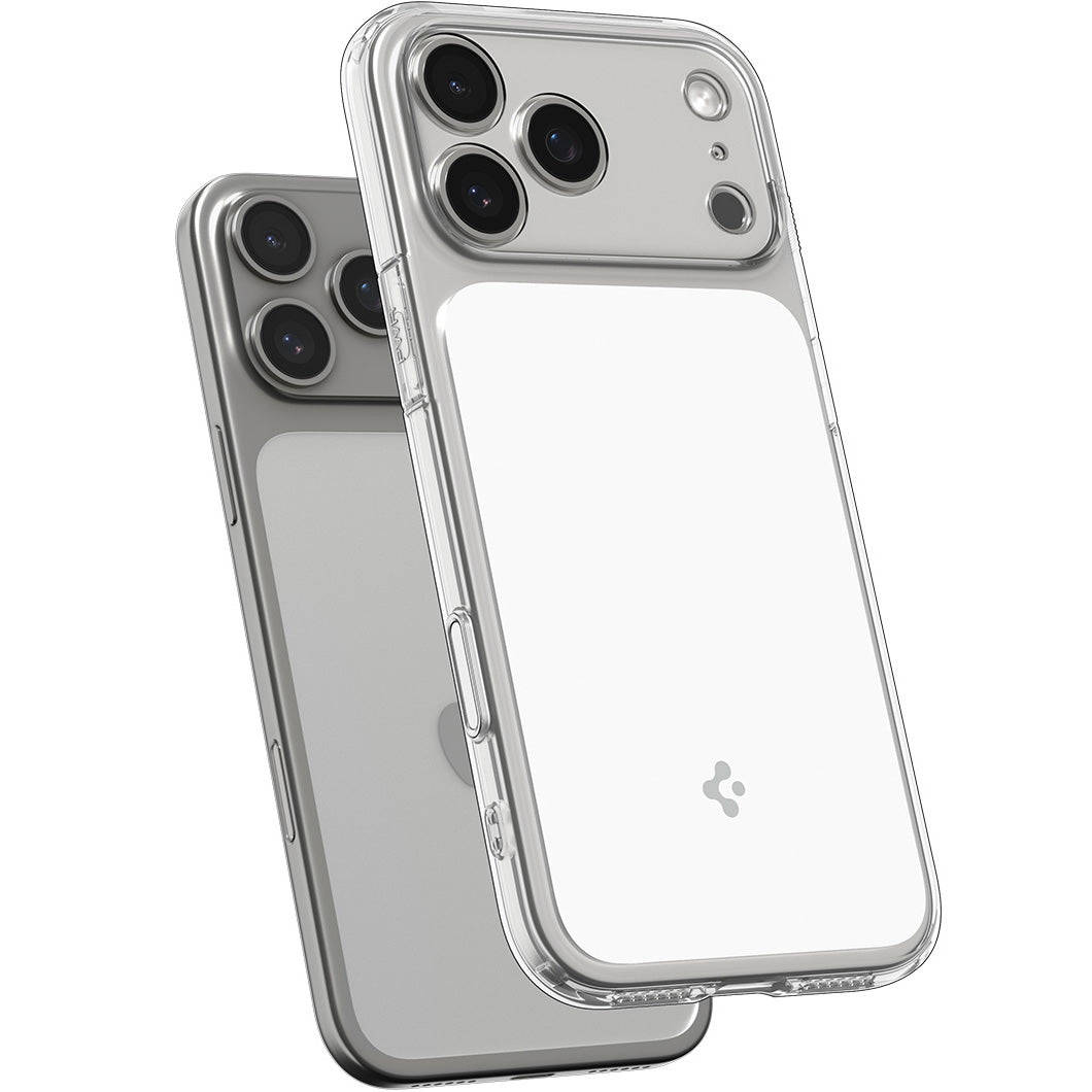 Handyhülle für iPhone 17 Pro, Spigen Ultra Hybrid T Mag (CC) mit MagSafe, Transparent-Weiß