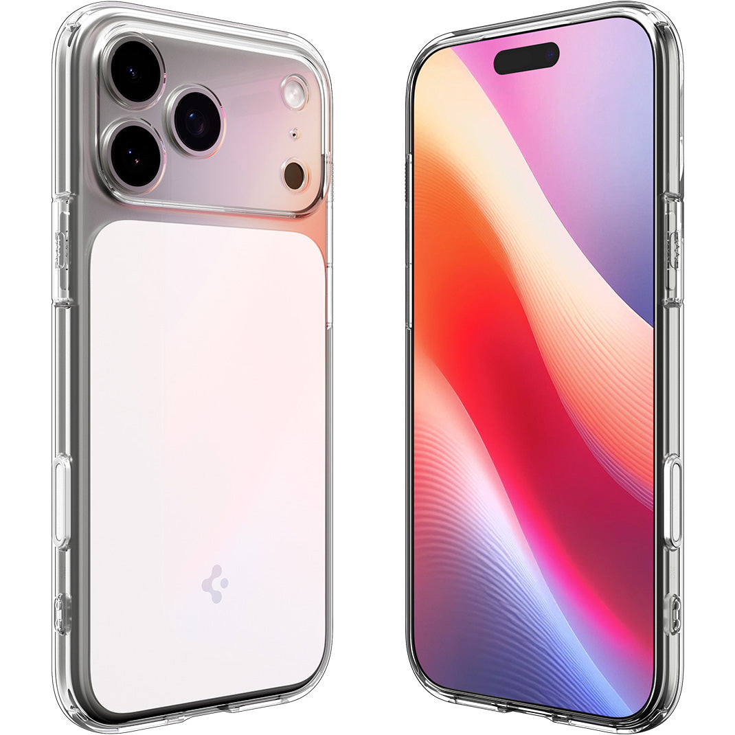 Handyhülle für iPhone 17 Pro, Spigen Ultra Hybrid T Mag (CC) mit MagSafe, Transparent-Weiß