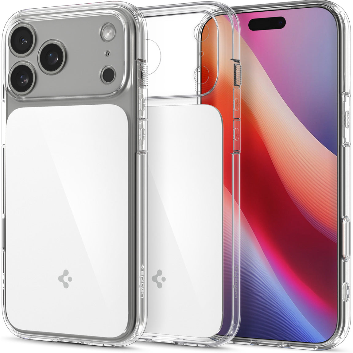 Handyhülle für iPhone 17 Pro, Spigen Ultra Hybrid T Mag (CC) mit MagSafe, Transparent-Weiß