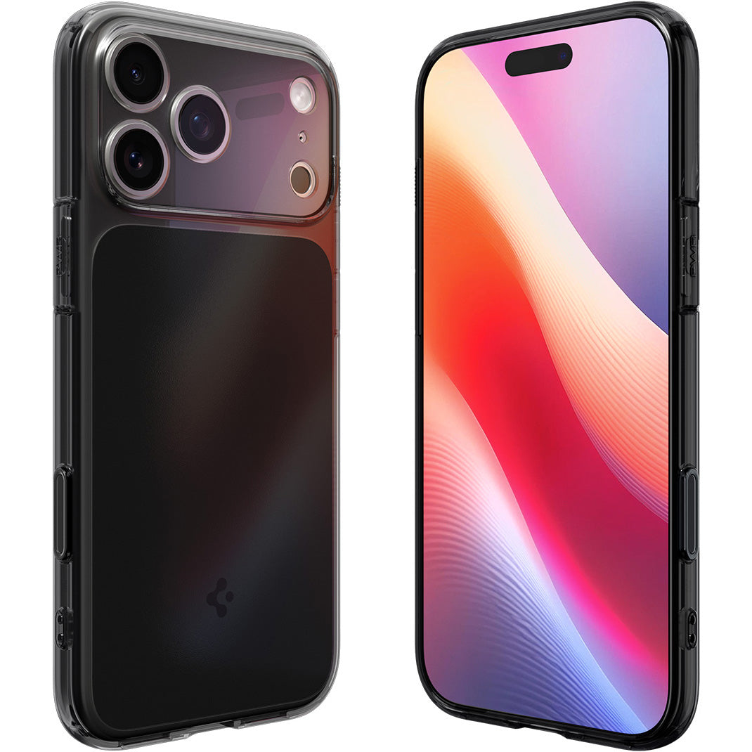 Handyhülle für iPhone 17 Pro, Spigen Ultra Hybrid T Mag (CC) mit MagSafe, Rauchfarben-Schwarz