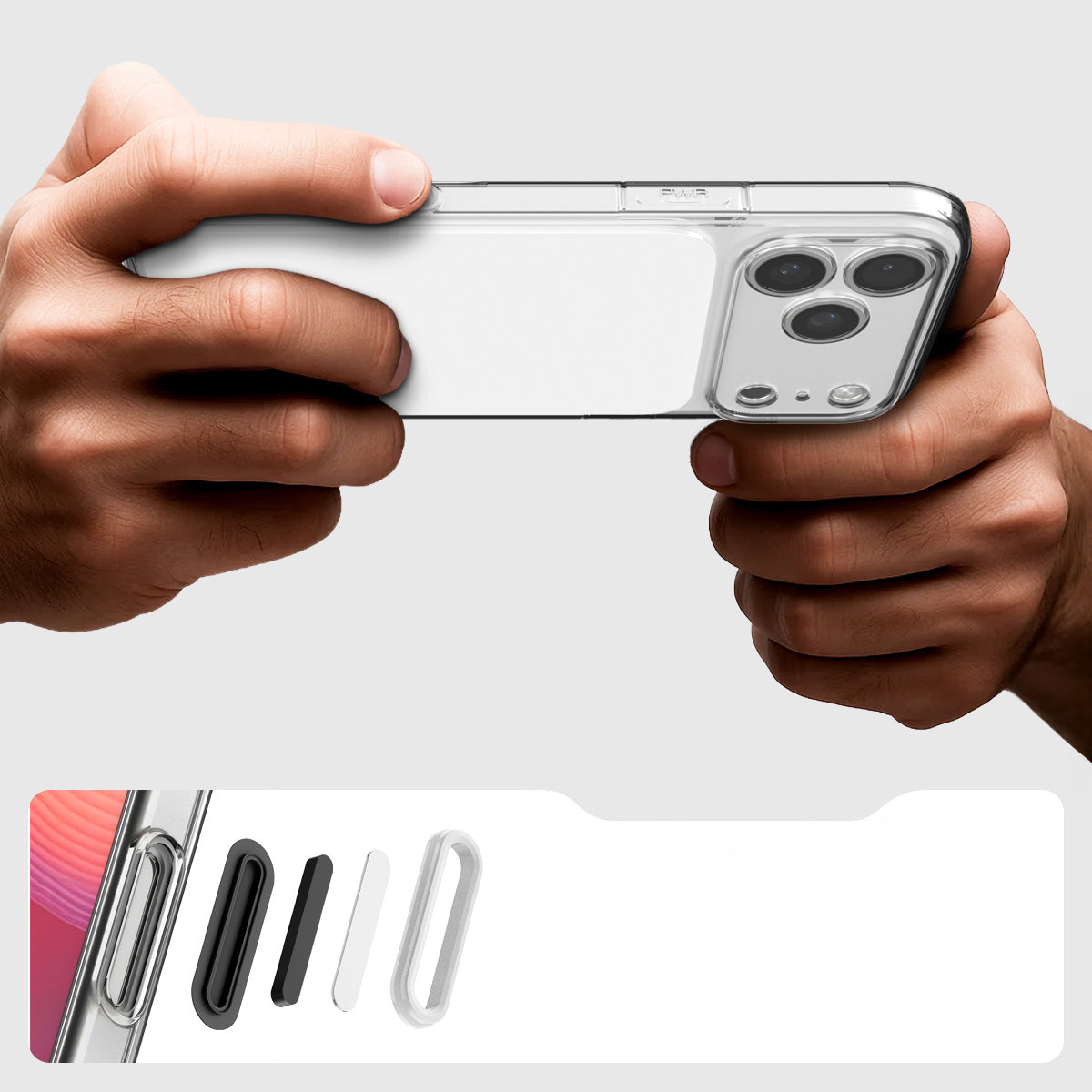 Handyhülle für iPhone 17 Pro Max, Spigen Ultra Hybrid T Mag (CC) mit MagSafe, Transparent-Weiß