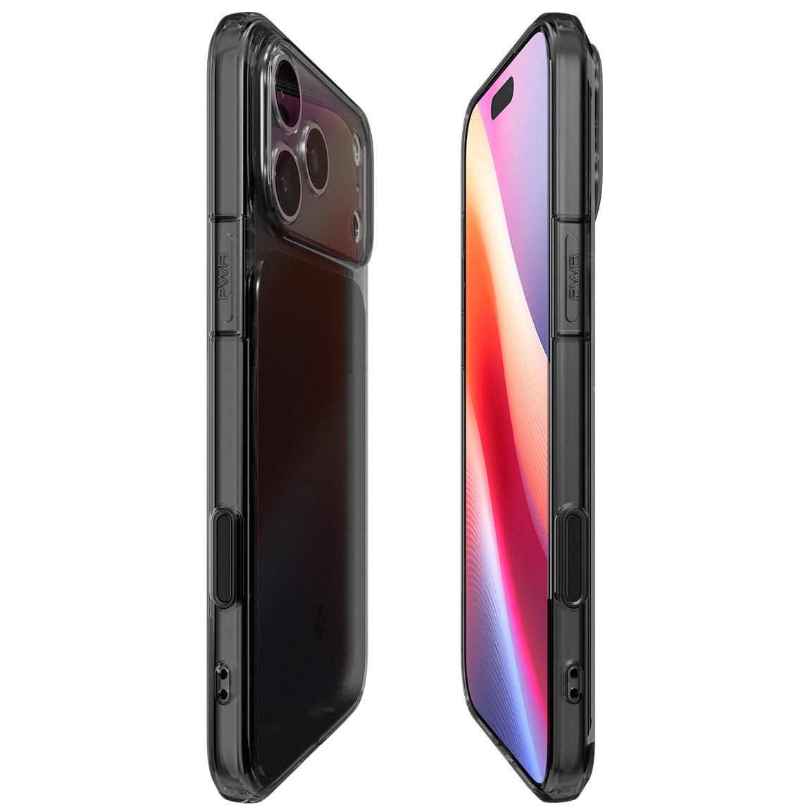 Handyhülle für iPhone 17 Pro Max, Spigen Ultra Hybrid T Mag (CC) mit MagSafe, Rauchfarben-Schwarz