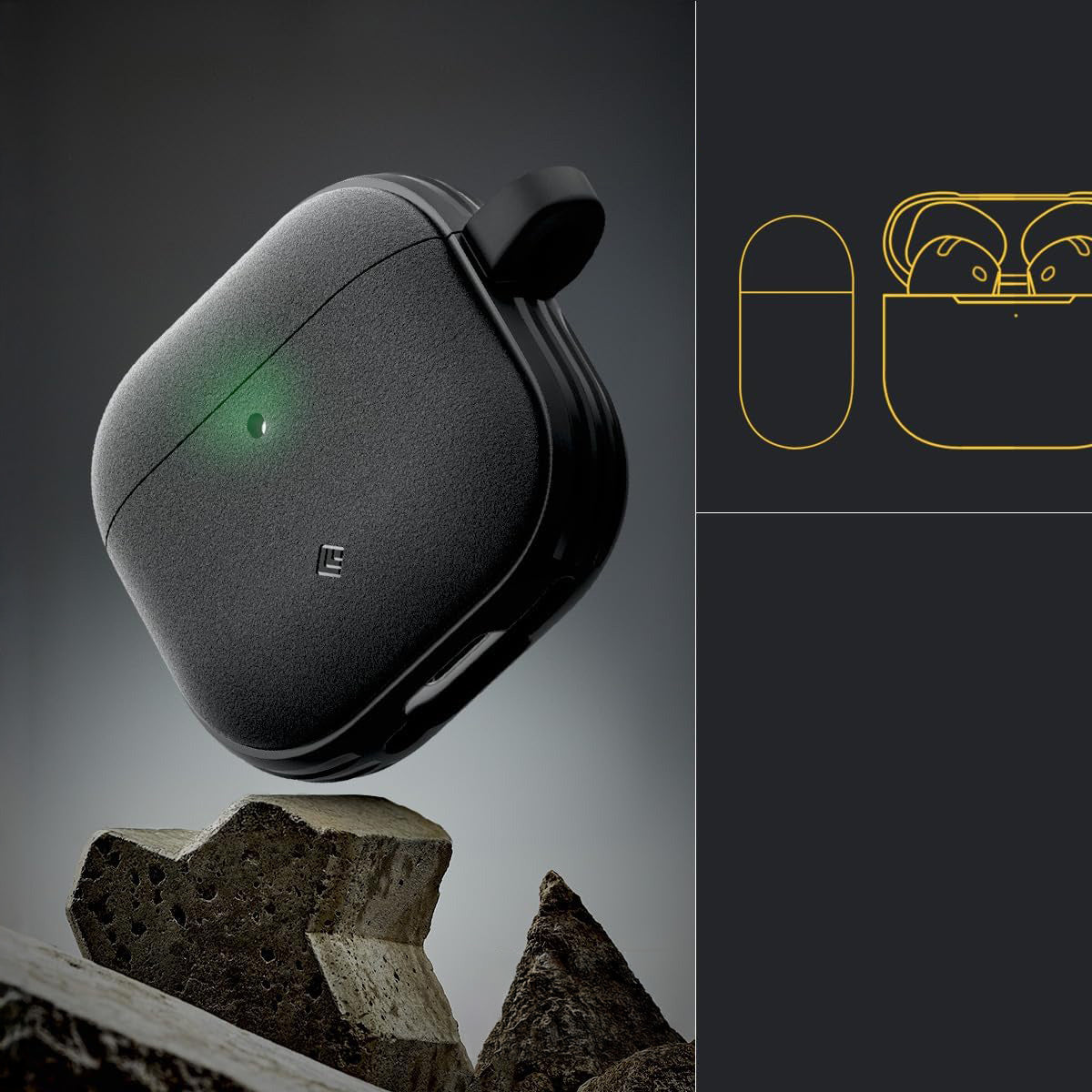 Schutzhülle für AirPods 5 / 4, Spigen Caseology Vault, Schwarz