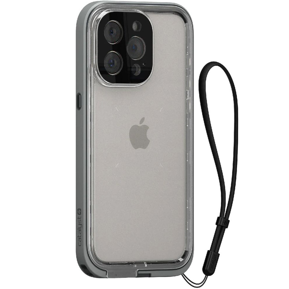 Wasserdichte Schutzhülle Catalyst Total Protection für iPhone 15 Pro Max Grau