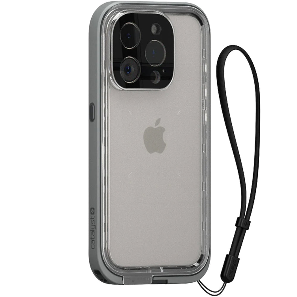 Wasserdichte Schutzhülle Catalyst Total Protection für iPhone 15 Pro Grau