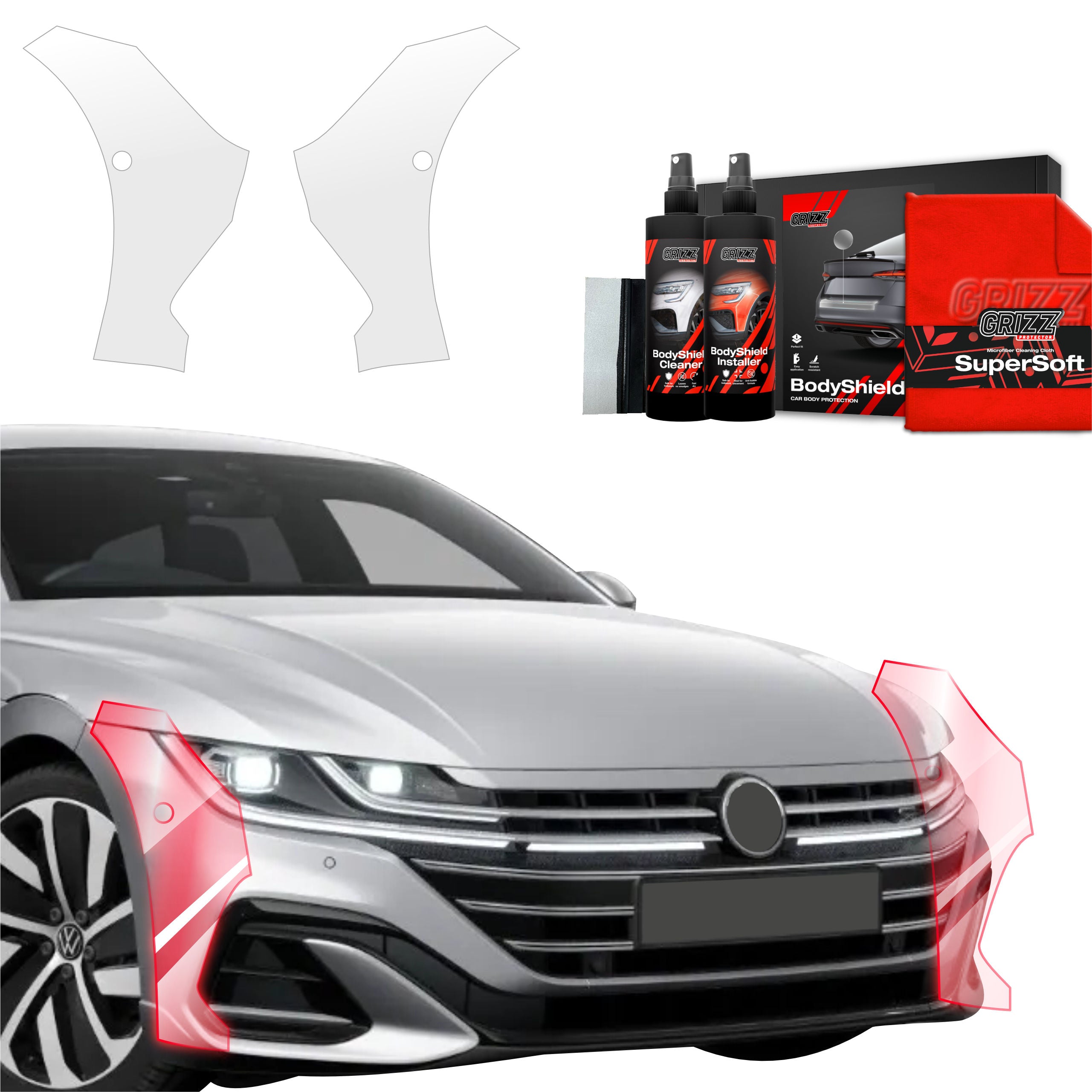 2in1 Schutzfolie Grizz Protector für Stoßstange - Volkswagen VW Arteon (2024-2025)