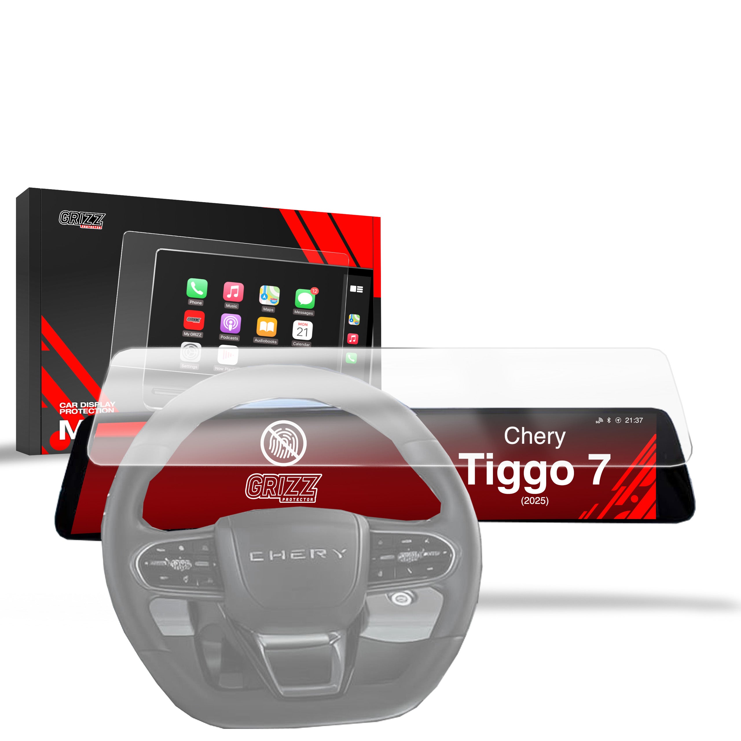 Matte Autodisplayfolie für Chery Tiggo 7 24,6" (2025-2026), Grizz Protector