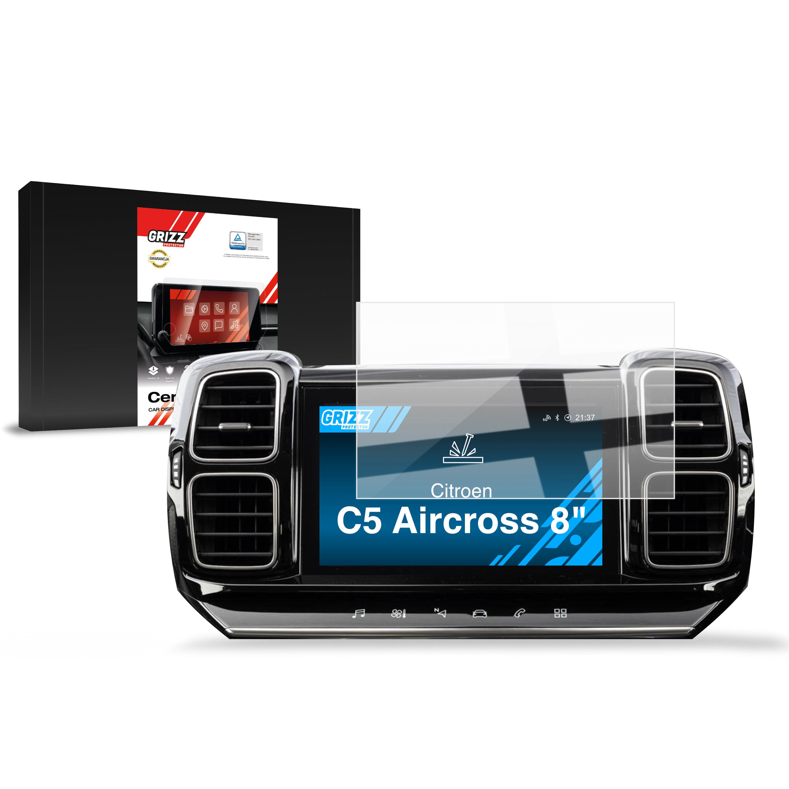 Keramische Autodisplayfolie für Citroen C5 Aircross (2017-2021), Grizz Protector