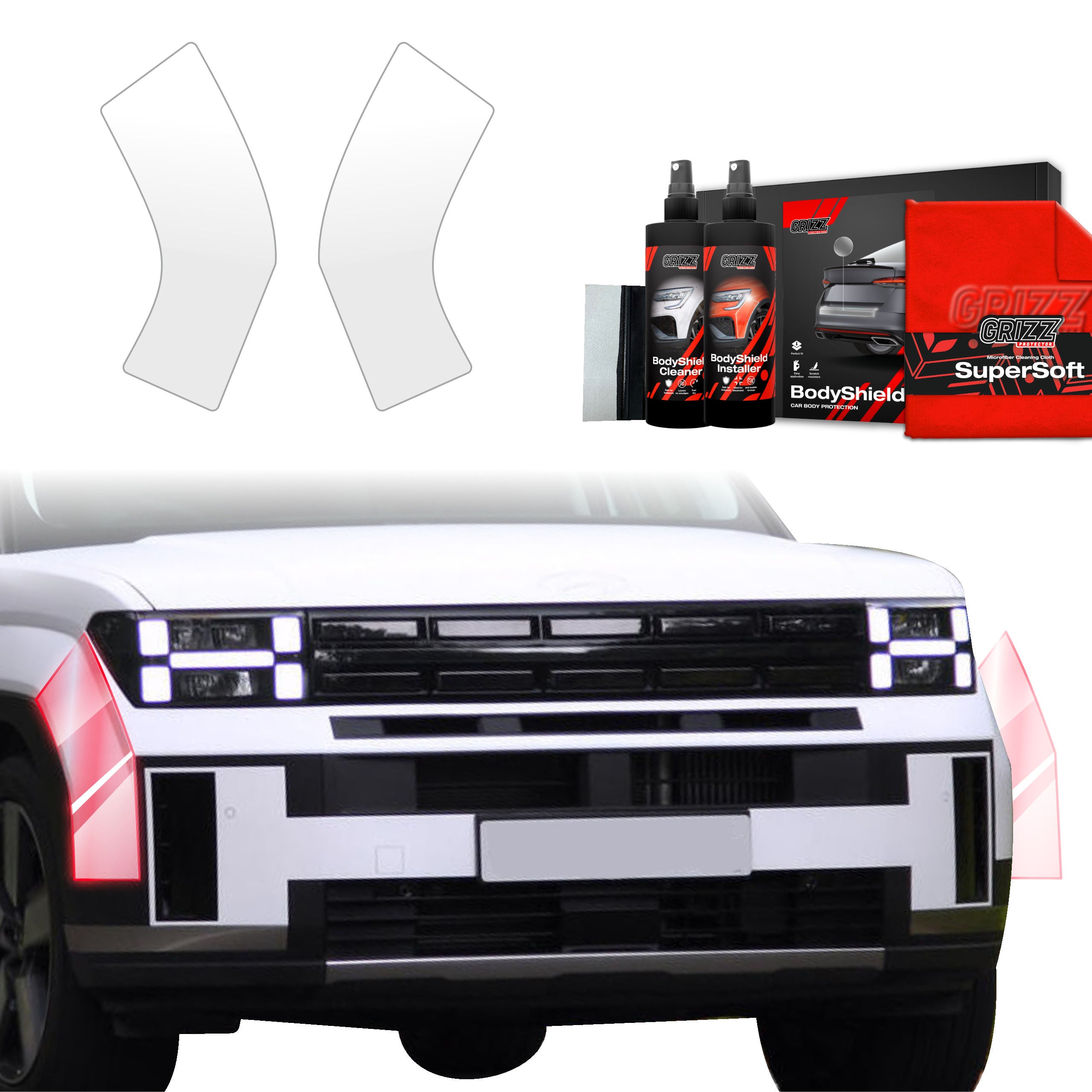 2in1 Schutzfolie Grizz Protector für Stoßstange - Hyundai Santa Fe (2023-2026)