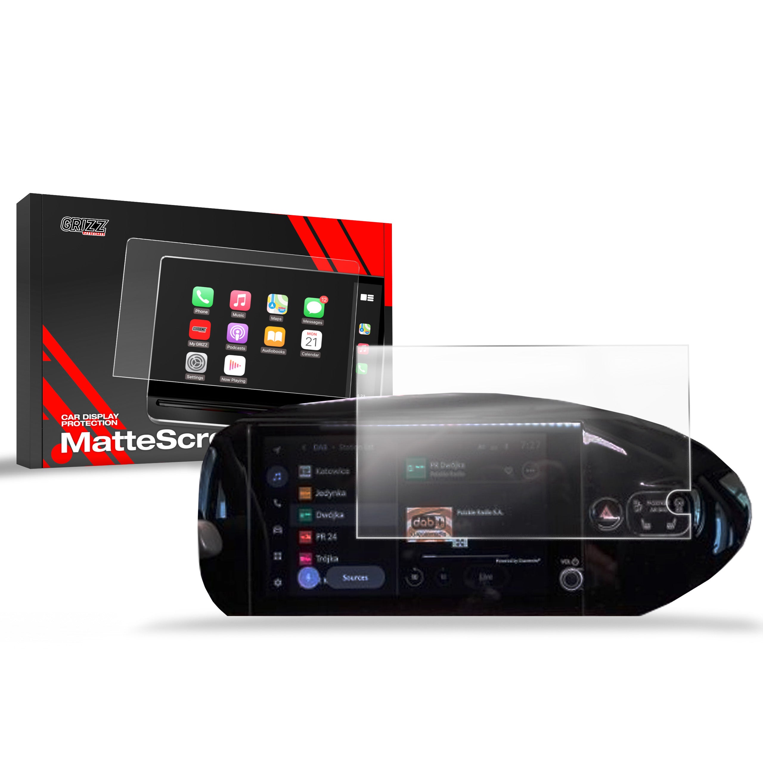 Matte Autodisplayfolie für Toyota Aygo X 10,5" (2024-2026), Grizz Protector