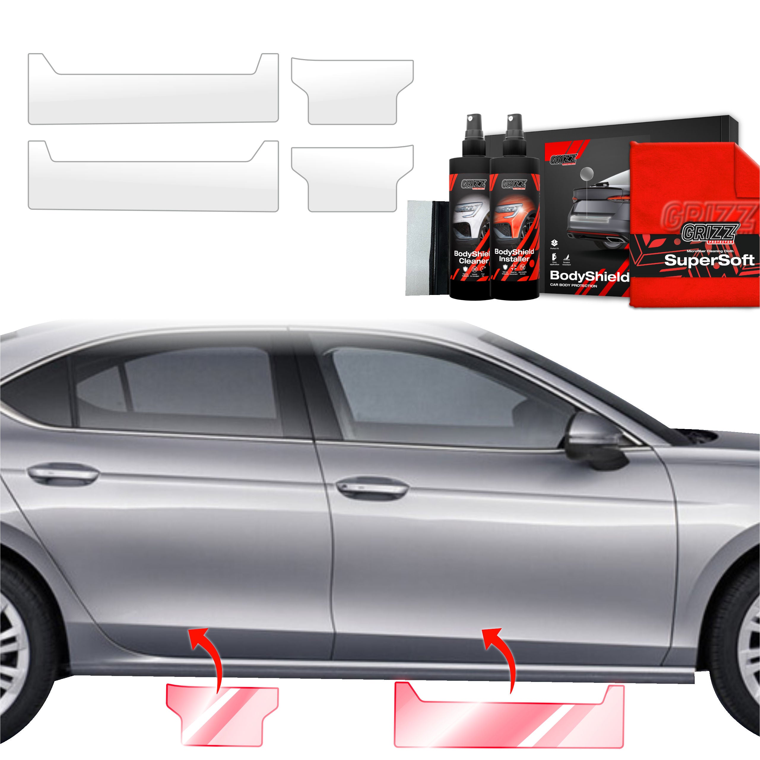 4in1 Schutzfolie Grizz Protector für Schweller - Skoda Superb 4 Liftback (2024-2026)