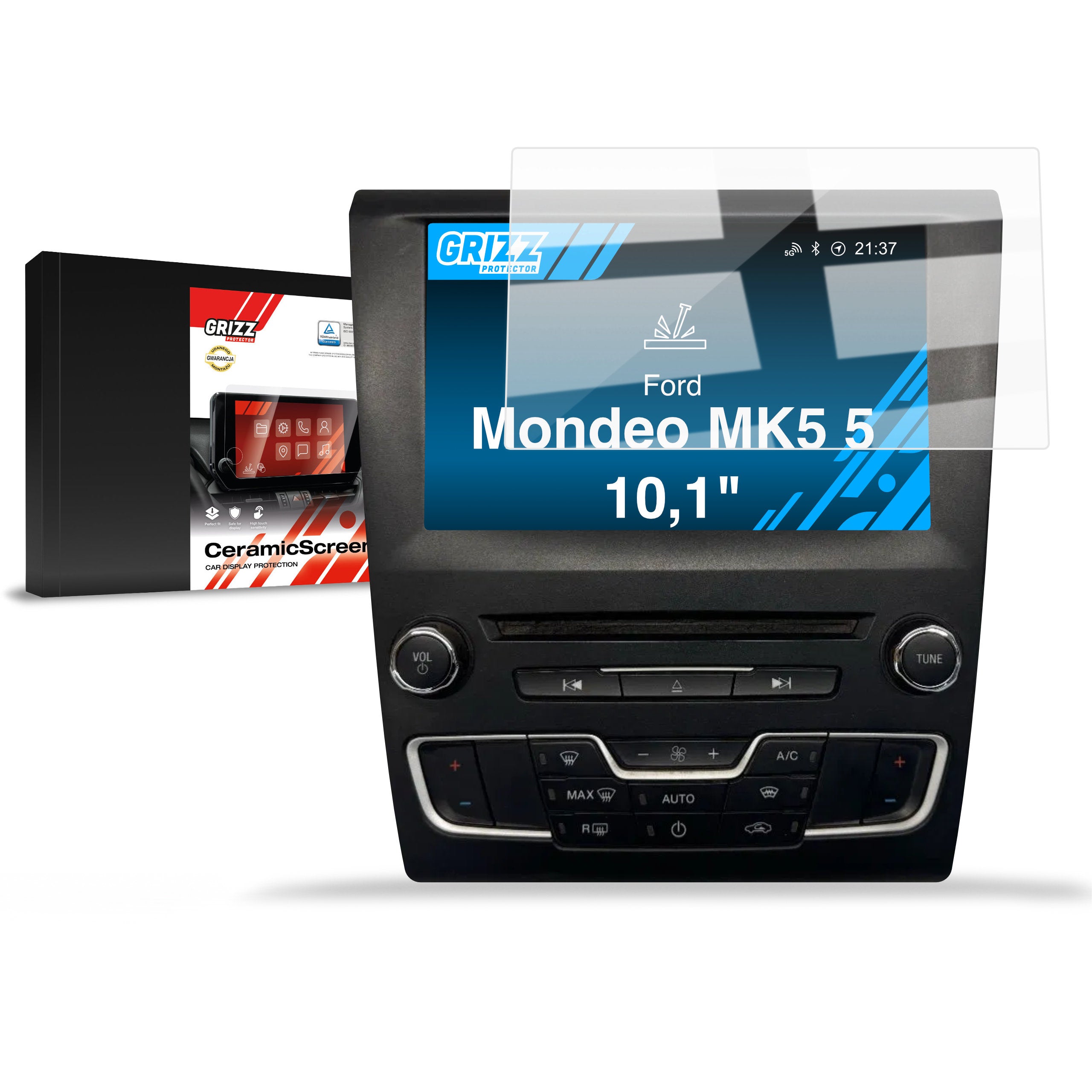 Keramische Autodisplayfolie für Ford Mondeo MK5 5 (2014-2022), Grizz Protector