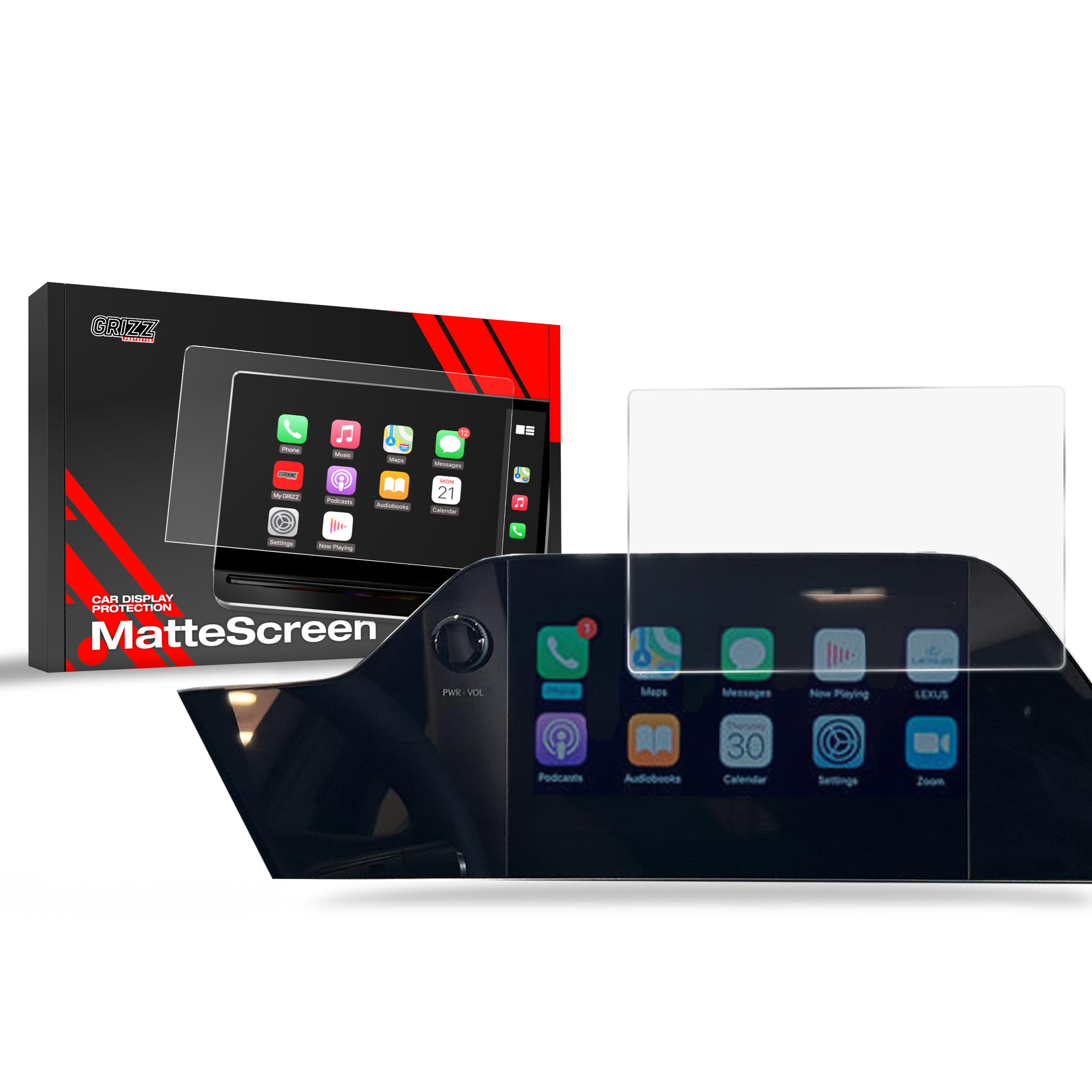 Matte Autodisplayfolie für Lexus UX 8" (2022-2024), Grizz Protector