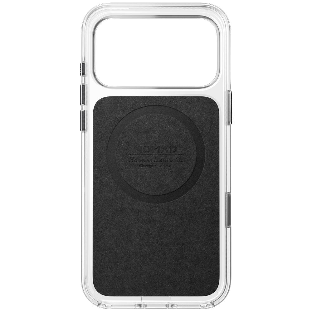 Handyhülle aus Naturleder für iPhone 18 Pro Max / 17 Pro Max, Nomad Modern Leather Case Horween Series mit MagSafe, Transparent und Schwarz (9/9)