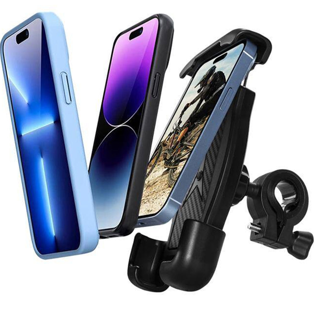 Fahrrad-/Motorradhalterung für Handy am Lenker, Crong Bikeclip Enduro, Schwarz