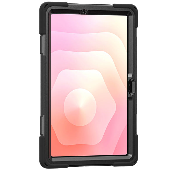 Hülle mit Schulterriemen, gepanzert für Galaxy Tab S11, Crong Defender Plus, schwarz