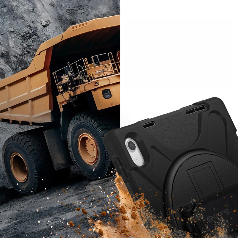 Hülle gepanzert für iPad Pro 11 M5 2025, M4 2024, Crong Defender Plus, schwarz