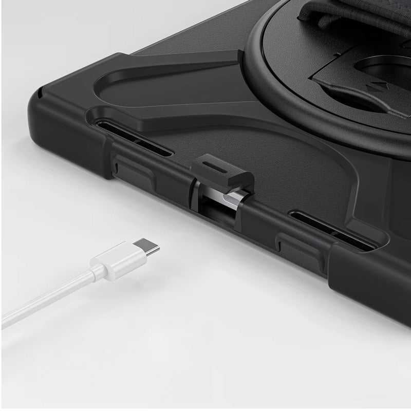 Hülle gepanzert für iPad Pro 11 M5 2025, M4 2024, Crong Defender Plus, schwarz