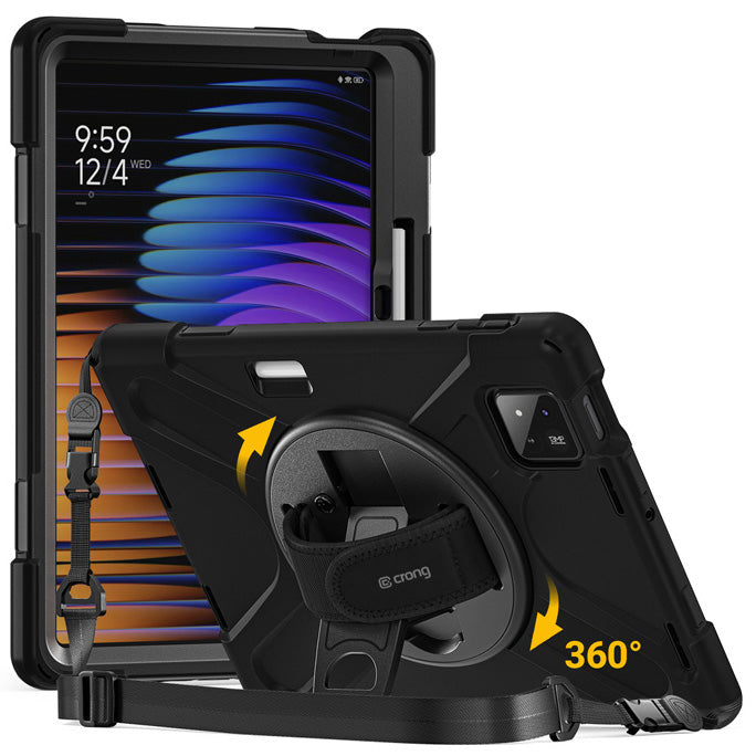 Hülle gepanzert für Xiaomi Pad 8 / 8 Pro / 7 / 7 Pro, Crong Defender Plus, schwarz