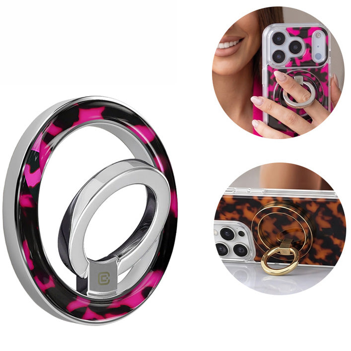 Finger-Magnet-Halterung Ständer, Crong, Schwarz-Rosa