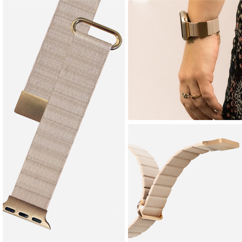Armband für Apple Watch 42/41/40/38 mm, Crong Eclipse, Beige