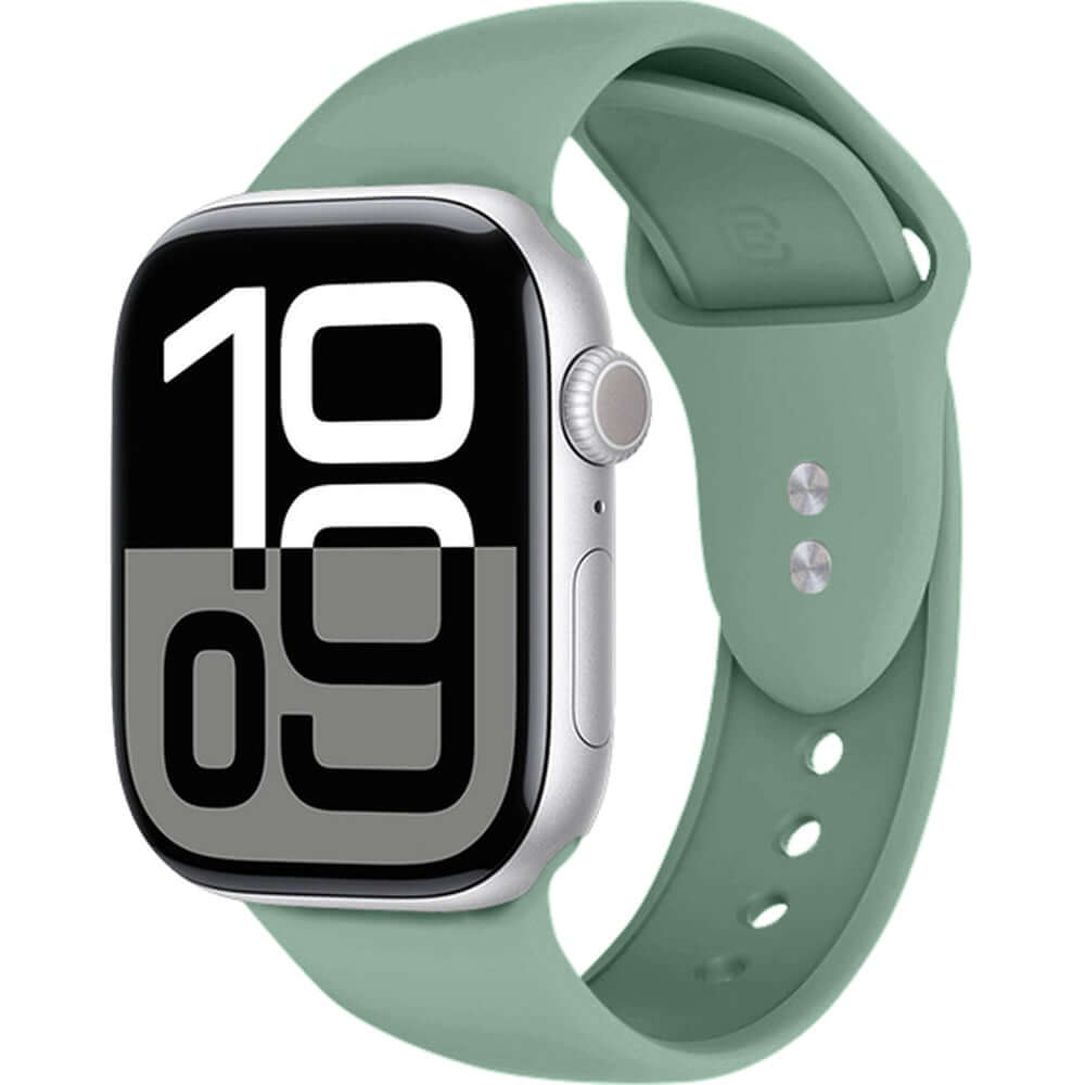 Armband für Apple Watch 38/40/41/42 mm, Crong Sport Liquid Band, Salbei