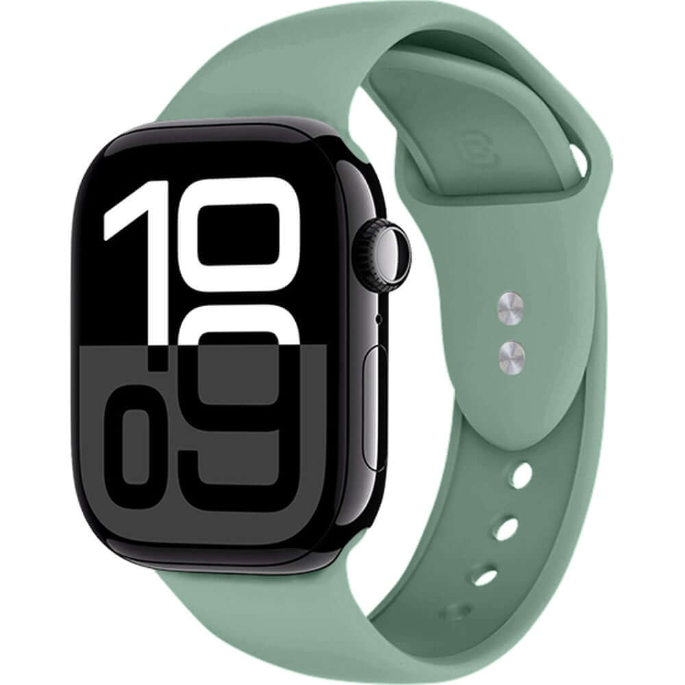 Armband für Apple Watch 38/40/41/42 mm, Crong Sport Liquid Band, Salbei