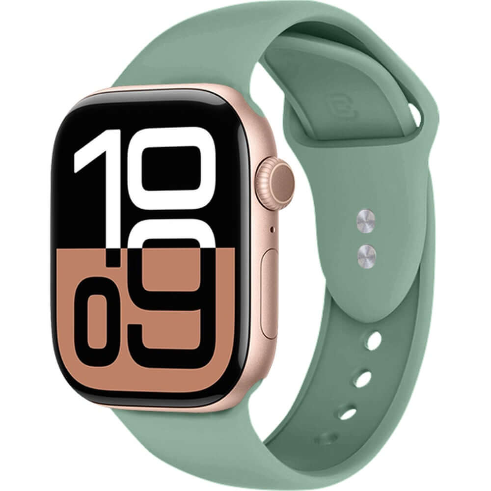 Armband für Apple Watch 38/40/41/42 mm, Crong Sport Liquid Band, Salbei