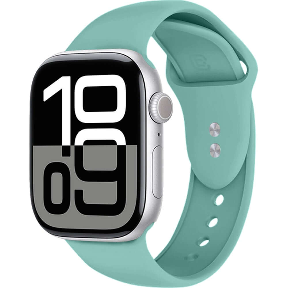 Armband für Apple Watch 38/40/41/42 mm, Crong Sport Liquid Band, Türkis