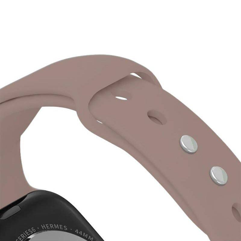 Armband für Apple Watch 38/40/41/42 mm, Crong Sport Liquid Band, Braun