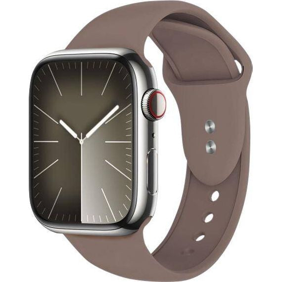 Armband für Apple Watch 38/40/41/42 mm, Crong Sport Liquid Band, Braun