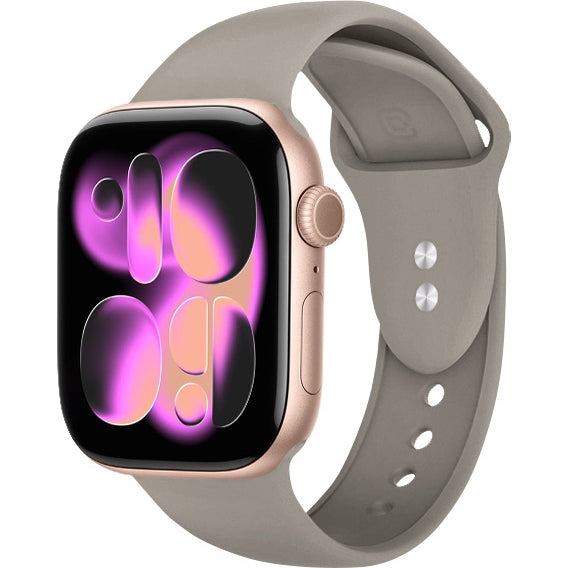 Armband für Apple Watch 38/40/41/42 mm, Crong Sport Liquid Band, Grau