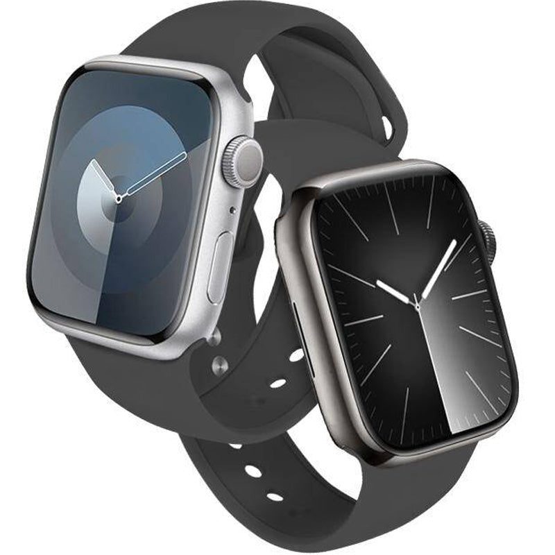 Armband für Apple Watch 49/46/45/44 mm, Crong Liquid Band, Graphit