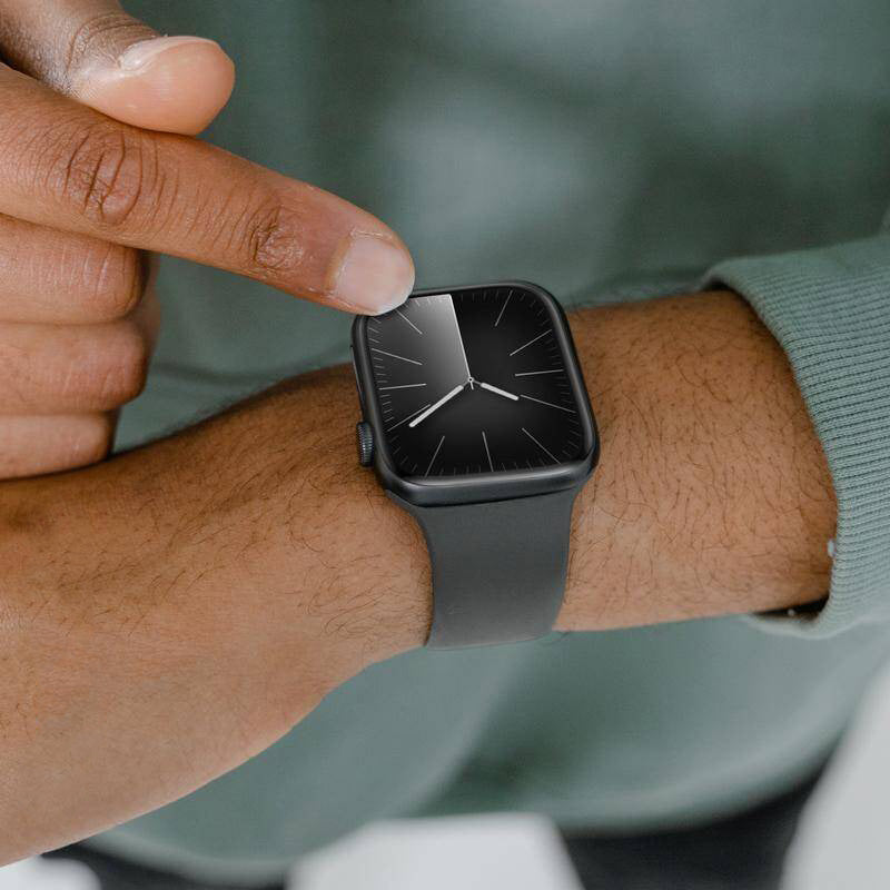 Armband für Apple Watch 49/46/45/44 mm, Crong Liquid Band, Graphit