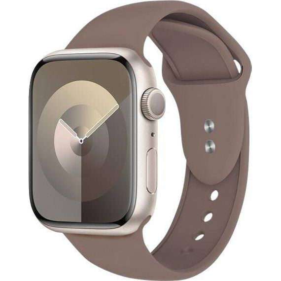 Armband für Apple Watch 49/46/45/44 mm, Crong Sport Liquid Band, Braun