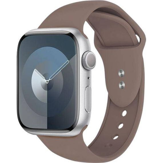 Armband für Apple Watch 49/46/45/44 mm, Crong Sport Liquid Band, Braun