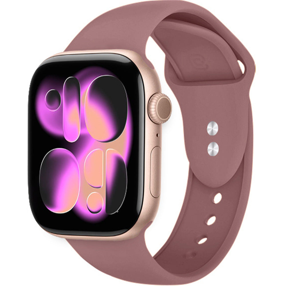 Armband für Apple Watch 42/41/40/38 mm, Crong Liquid Band, Dunkelrosa