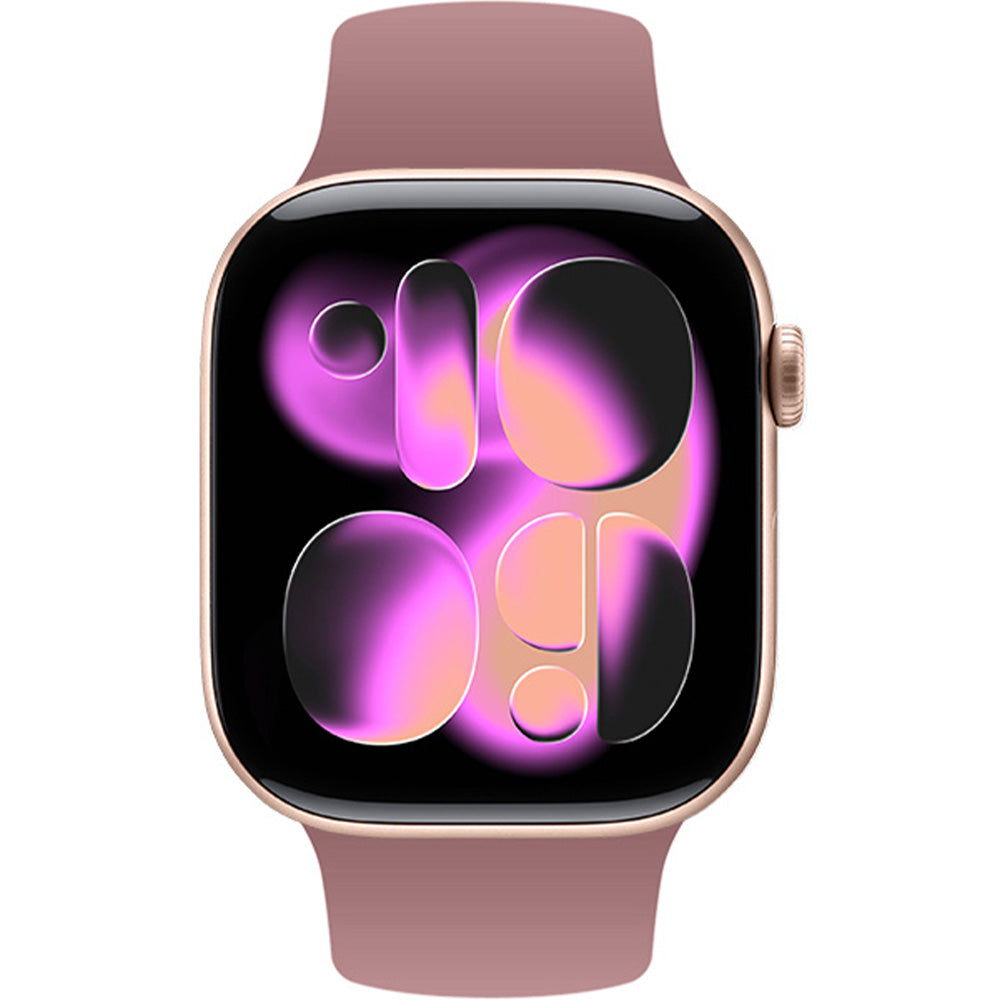 Armband für Apple Watch 42/41/40/38 mm, Crong Liquid Band, Dunkelrosa