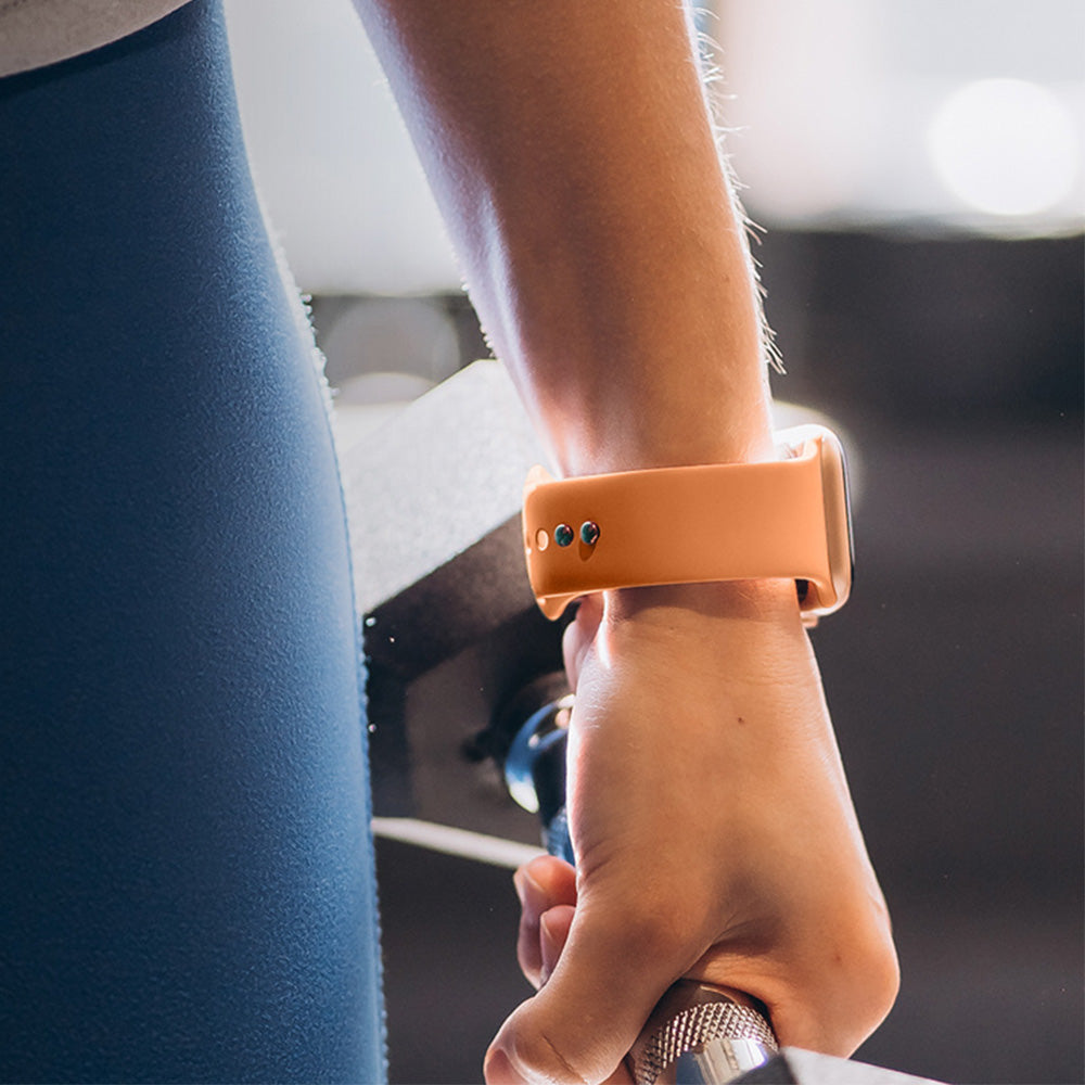 Armband für Apple Watch 42/41/40/38 mm, Crong Liquid Band, Orange