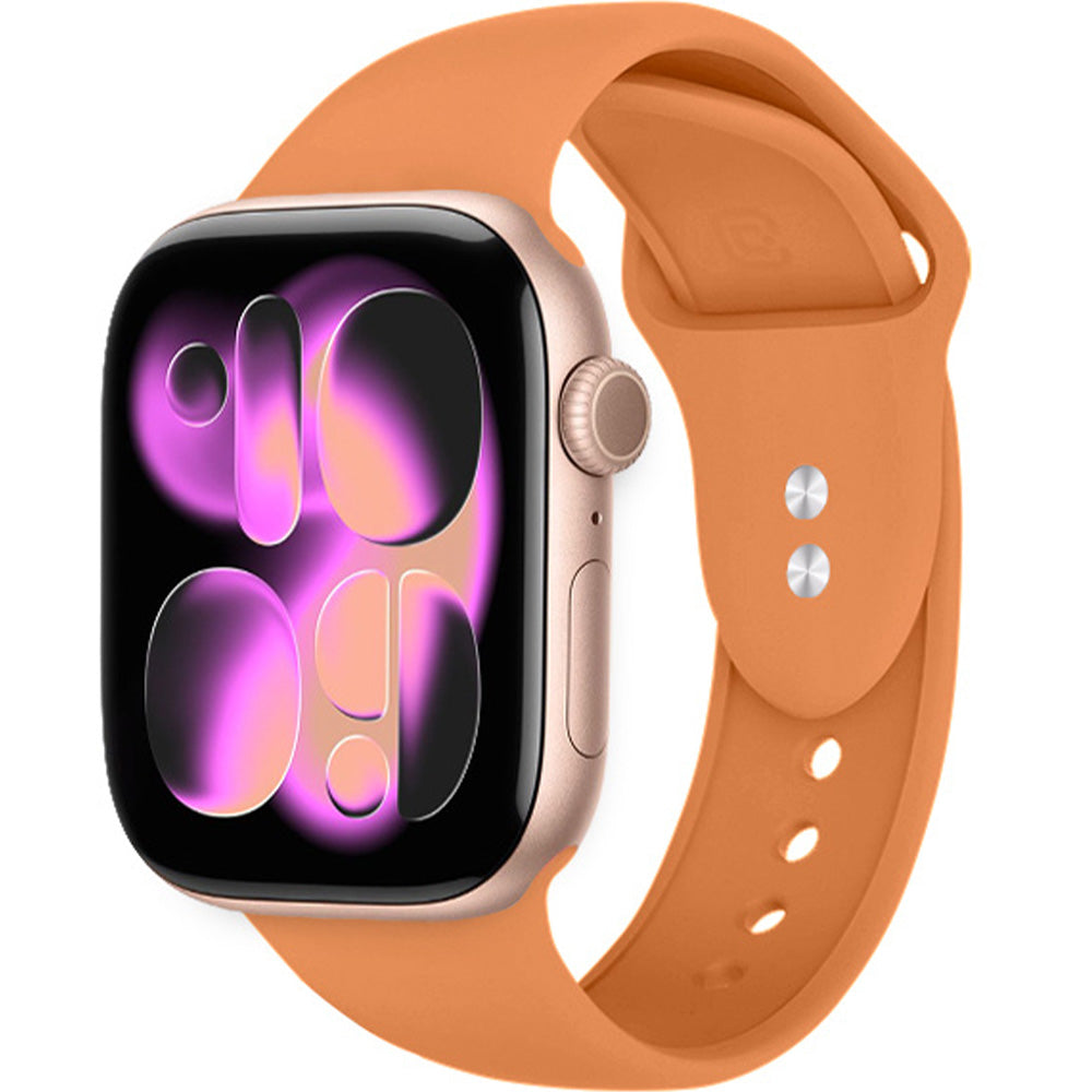Armband für Apple Watch 42/41/40/38 mm, Crong Liquid Band, Orange