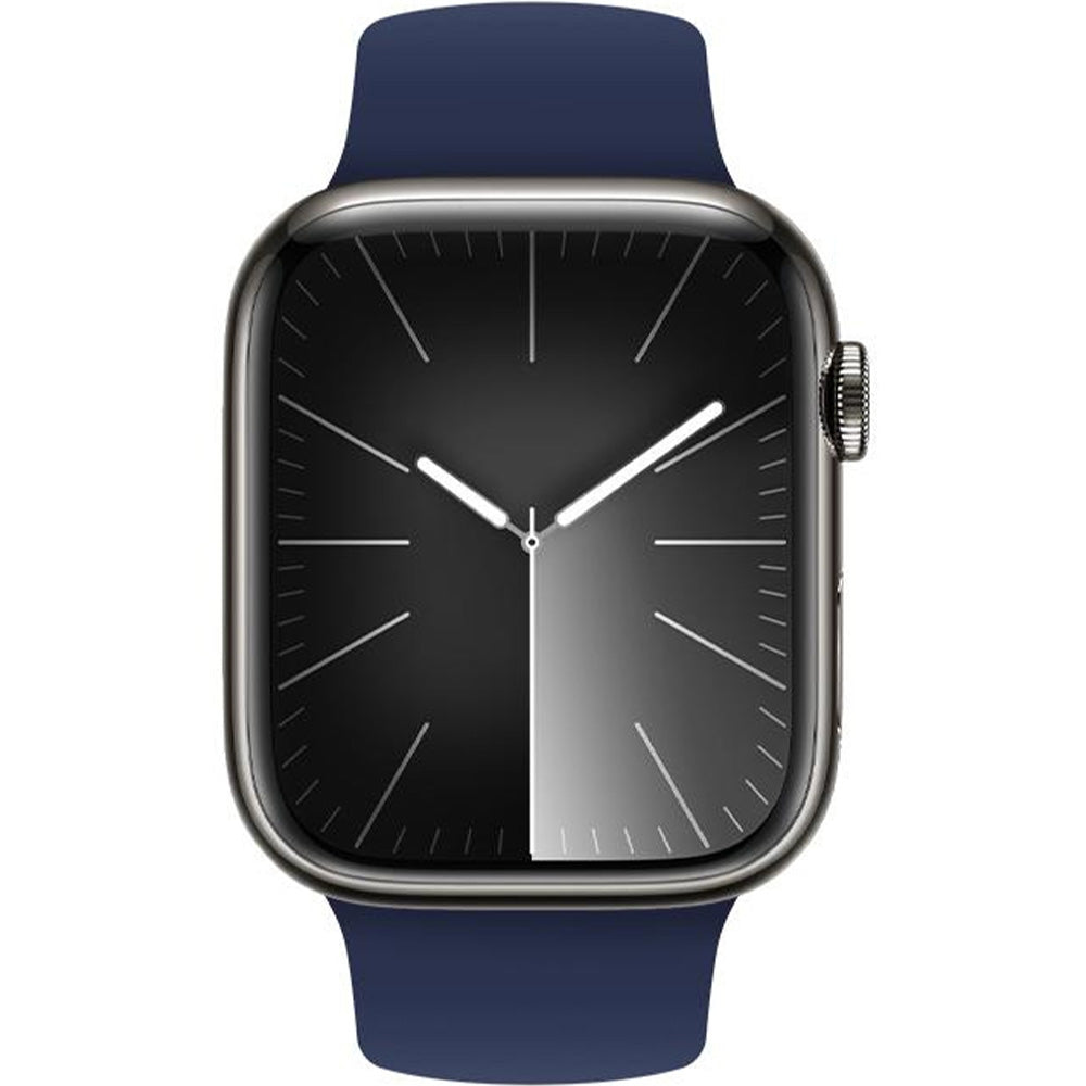 Armband für Apple Watch 49/46/45/44 mm, Crong Liquid Band, Dunkelblau