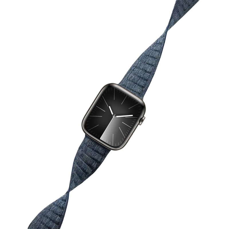 Armband für Apple Watch 49/46/45/44 mm, Crong Melange, Blau