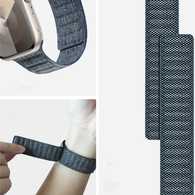 Armband für Apple Watch 49/46/45/44 mm, Crong Melange, Blau