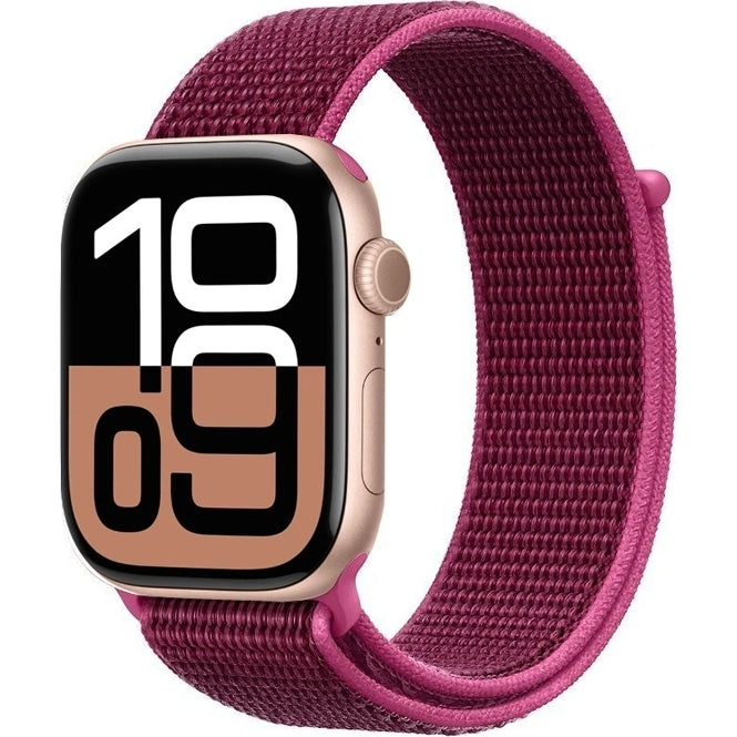 Armband Crong Nylon für Apple Watch 42/41/40/38 mm, Magentarot